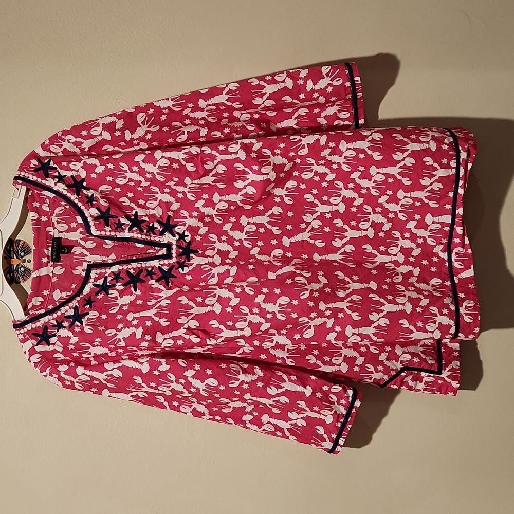 Pink Patterned Women's Top - Picture 3 of 9